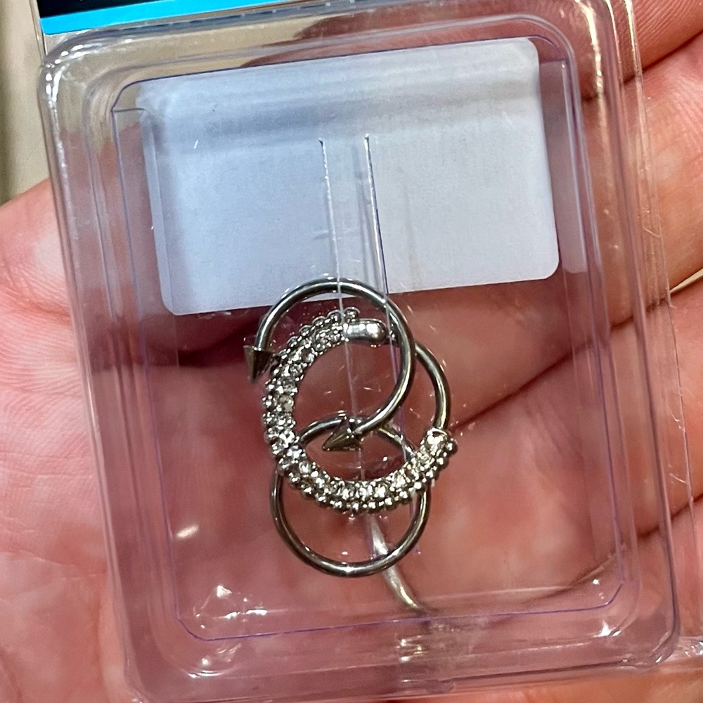 Titanium Silver Septum Rings - 3 pack - Picture 3 of 5